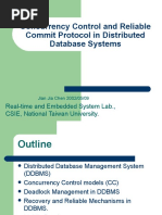 Concurrency Control and Reliable Commit Protocol in Distributed Database Systems