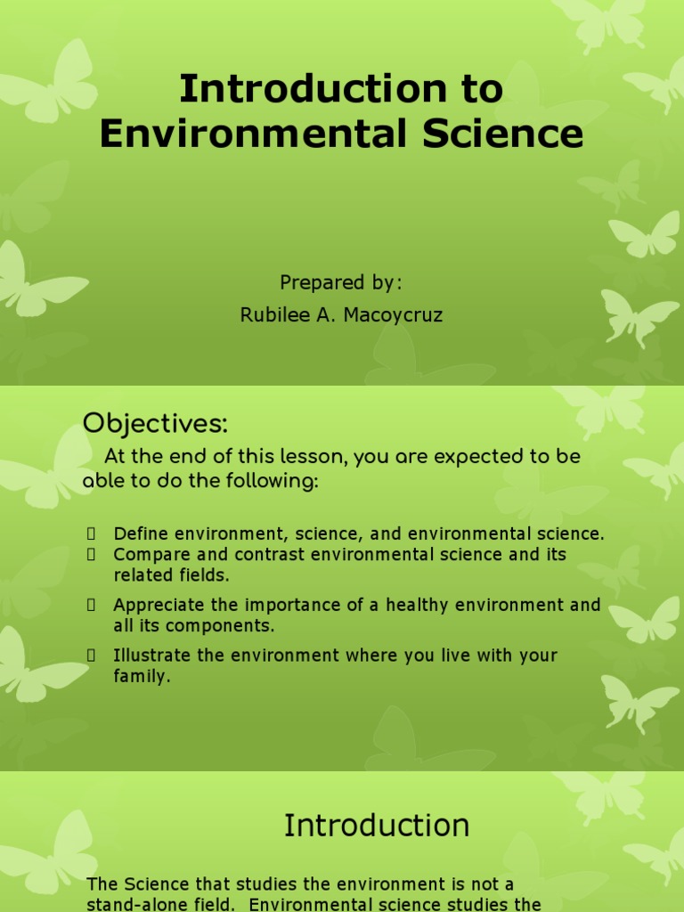 Introduction To Environmental Science PDF | PDF | Environmental Science ...