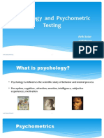 Psychology and Psychometric Testing: Avik Sutar 20HS61002
