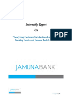 Internship Report On: "Analyzing Customer Satisfaction About Online Banking Services of Jamuna Bank Limited"