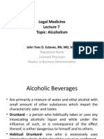 Legal Medicine Topic: Alcoholism: John Yves D. Esteves, RN, MD, MBA
