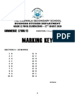 Marking Key - G 12 Commerce Mock, 2020 PDF