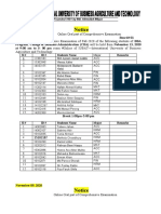 BBA Oral Comprehensive Schedule Fall 2020