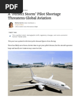 A 'Perfect Storm' Pilot Shortage Threatens Global Aviation: Marisa Garcia