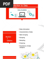 Introduction To Data Analytics