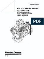 Руководство по ремонту. Двигатель Cummins KDSl 614 PDF