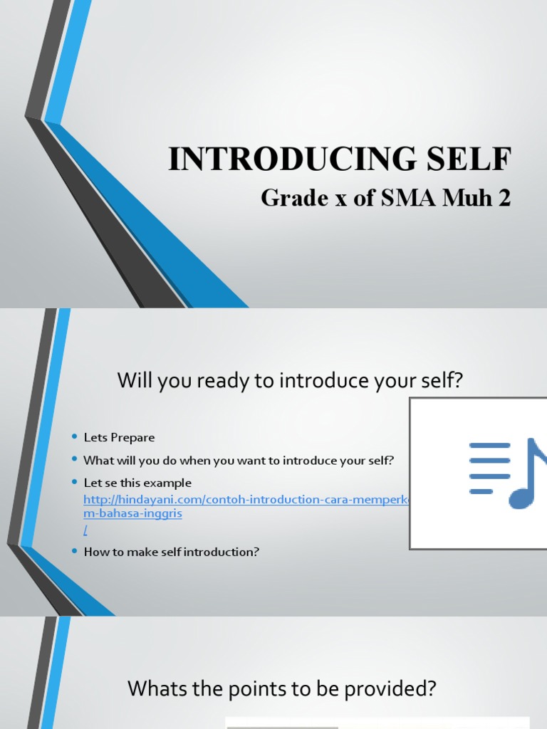 Self-Introduction Guide for Students | PDF