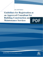 Guidelines For Registration As An Approved Consultant For Building Construction and Maintenance Services