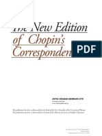 The New Edition: of Chopin's Correspondence