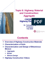 Topic 6: Highway Material and Construction: Aggregate
