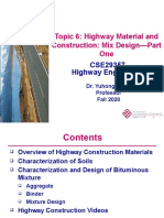 Topic 6: Highway Material and Construction: Mix Design-Part One