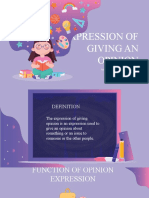 Expression of Giving An Opinion