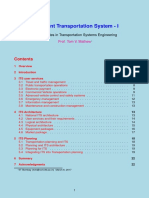 Intelligent Transportation System - I: Lecture Notes in Transportation Systems Engineering