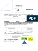 Weight and Mass NOTES