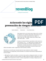 Aclarando Las Siglas de Prevención de Riesgos Laborales - PrevenBlogPrevenBlog PDF