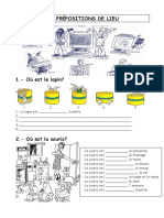 Les Prepositions de Lieu Exercice Grammatical - 20146