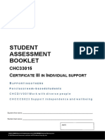 Student Assessment Booklet: CHC33015 C III I