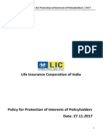 Policy For Protection of Interests of Policyholders