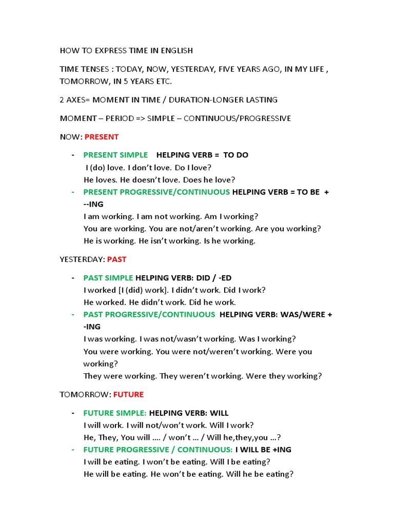 How To Express Time in English | PDF | Self-Improvement