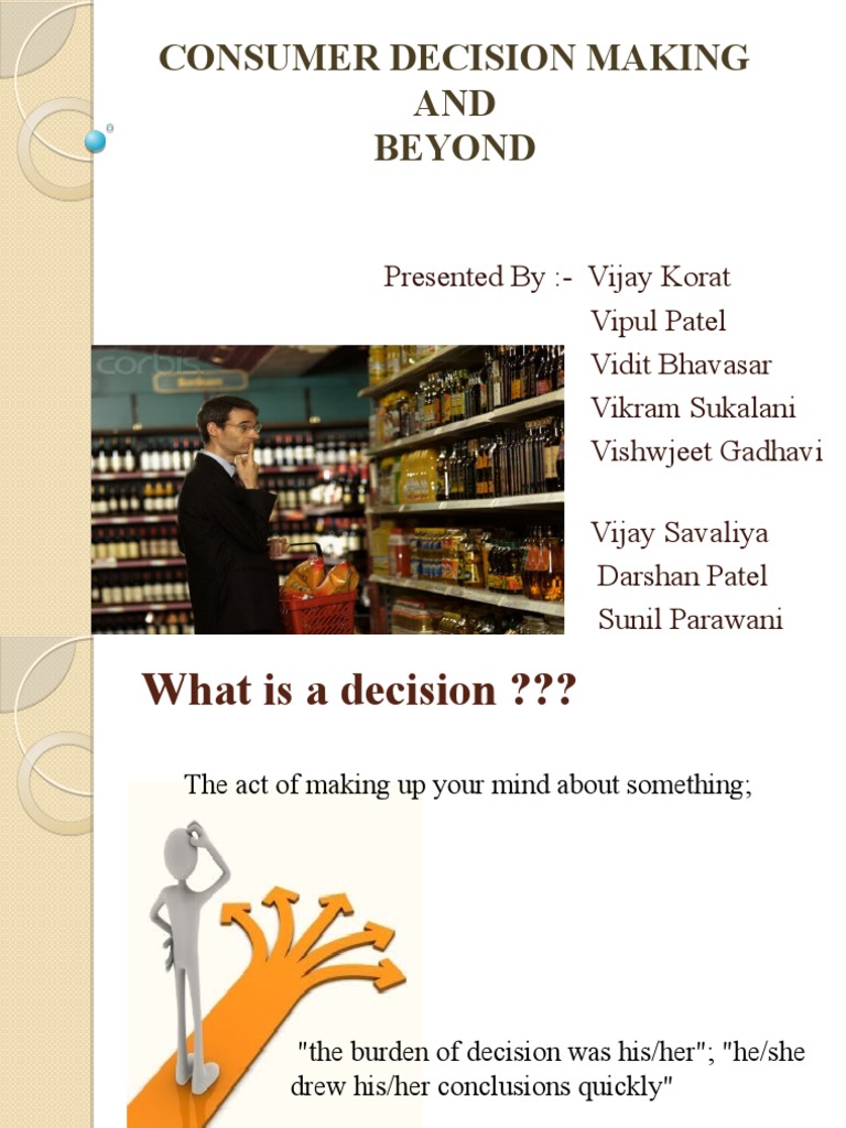 Consumer Decision Making | PDF | Behavior | Marketing