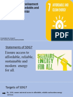 Sustainable Development Goal - SDG7 Affordable and Clean Energy