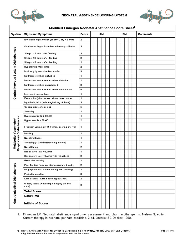 Neonatal Abstinence Score