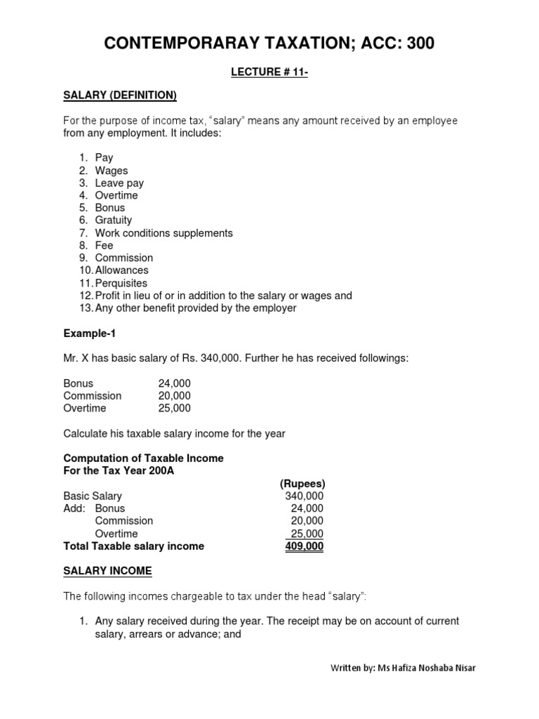 Salary Lectures 11-12 | PDF
