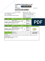 Quotation Sheet: Shanghai Leiqiong Lighting Technology Co.,Ltd