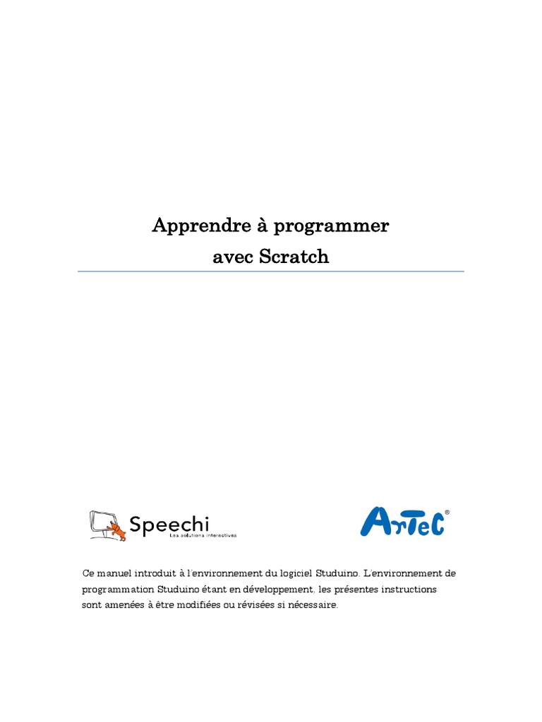 Apprendre à programmer avec Scratch | PDF | USB | Interrupteur