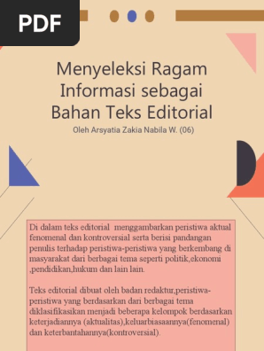 Menyeleksi Ragam Informasi Sebagai Bahan Teks Editorial | Pdf