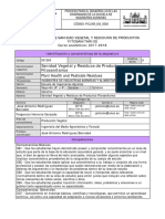 Sanidad Vegetal y Residuos de Productos Fitosanitarios