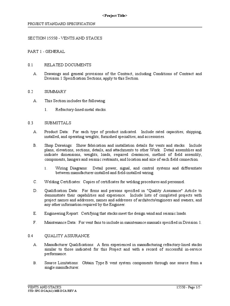 Vents and Stacks PDF Duct (Flow) Welding