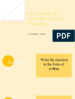 Inverses of A One-to-One Function