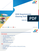 HSSE Requirements Cleaning Tank SP 3
