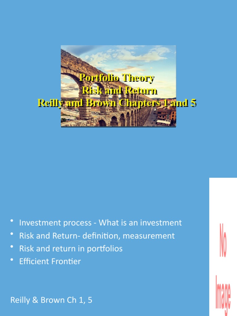 Part 2 Portfolio Theory PDF Modern Portfolio Theory Standard