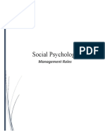 Social Psychology: Management Roles