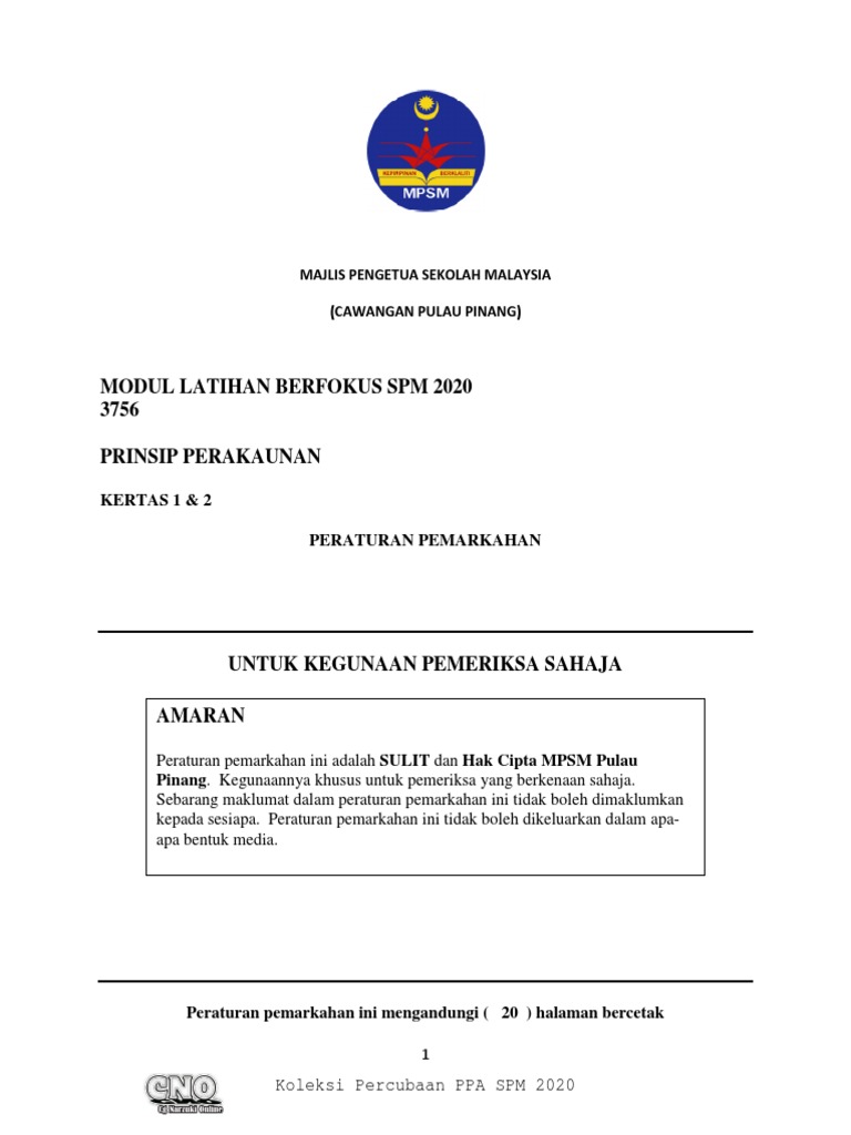 Penang Trial Spm 2020 3756 Jawapan Pdf