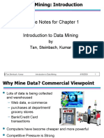 Lecture Notes For Chapter 1 Introduction To Data Mining: by Tan, Steinbach, Kumar