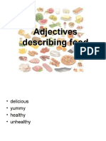 ADJECTIVES FOR DESCRIBING FOOD