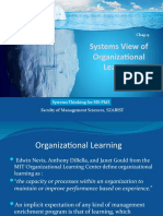 Systems View of Organizational Learning: Chap 9