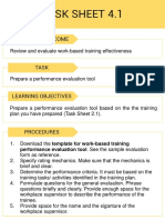 Evaluate Work-Based Training Effectiveness with Performance Tool