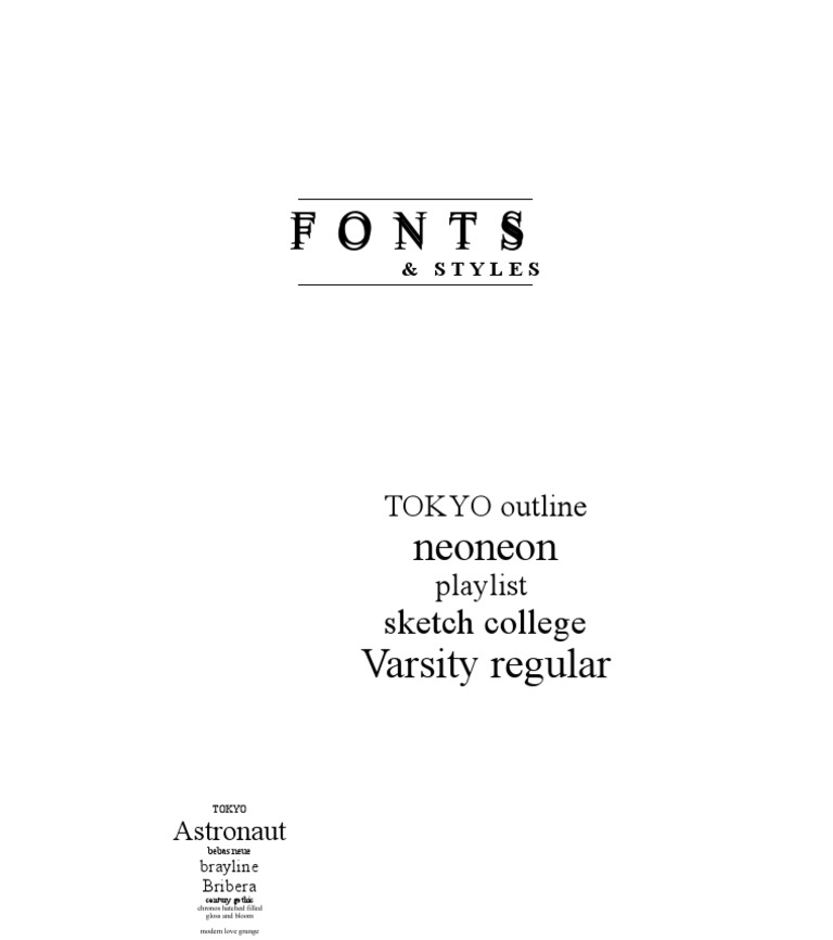Font Styles | PDF