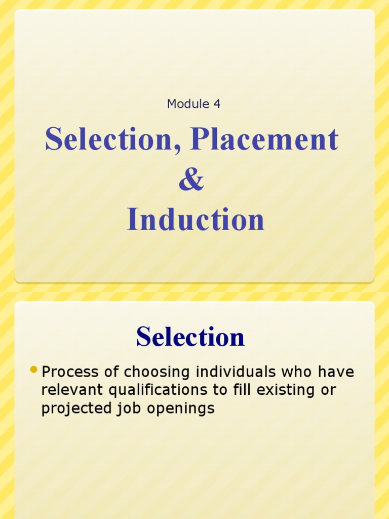 Selection, Placement & Induction | Download Free PDF | Test (Assessment ...