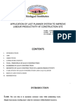 Application of Last Planner System To Improve Labour Productivity at Construction Site