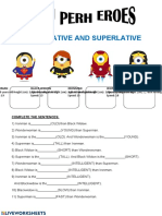 Comparative and Superlative: Superman Black Widow Ironman Wonderwoman