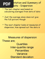 3) S1 Representation and Summary of Data - Dispersion