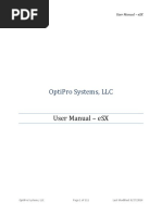 User Manual - OptiPro eSX