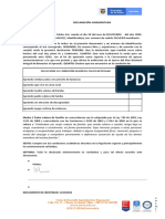 Formato Declaración Juramentada