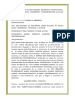 Demanda de Declaratoria de Union Marital de Hecho Con Fallecido