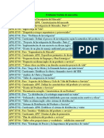 Lista de Evidencias - Gestión de Mercados. Excel